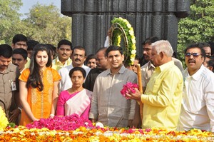Nara Lokesh Family at NTR Ghat Photos
